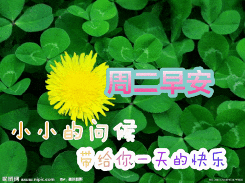 7月21日周二清晨早上好问候祝福动态表情图片