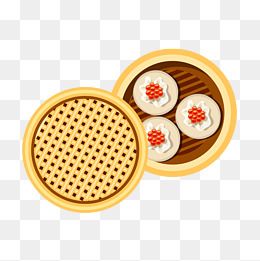 黄色蒸笼中的包子