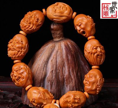 核雕世家十八罗汉橄榄核手串2882南工名家文玩核雕大籽