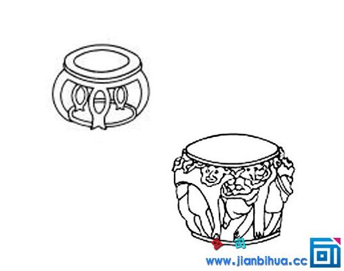 古代家具简笔画