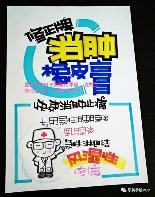消肿橡皮膏 手绘pop海报