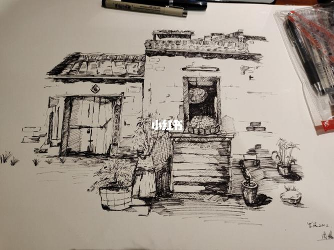 风景速写临摹_临摹_速写_风景_文化_绘画