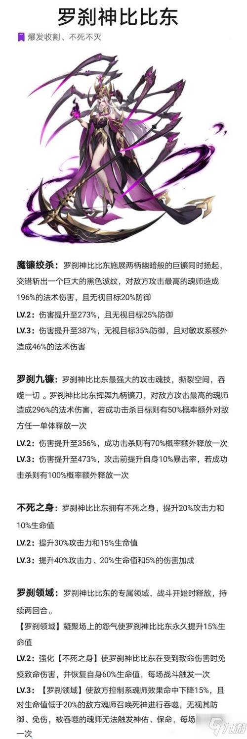 斗罗大陆武魂觉醒罗刹神比比东技能怎么样