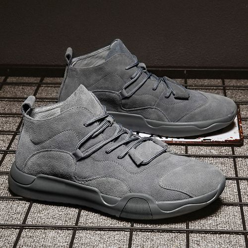 男鞋网红2020新款中邦百搭潮鞋高帮板鞋真皮运动休闲