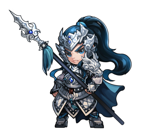 三国人物q版卡通帅哥赵云游戏角色设计--赵子龙 游戏插画设计