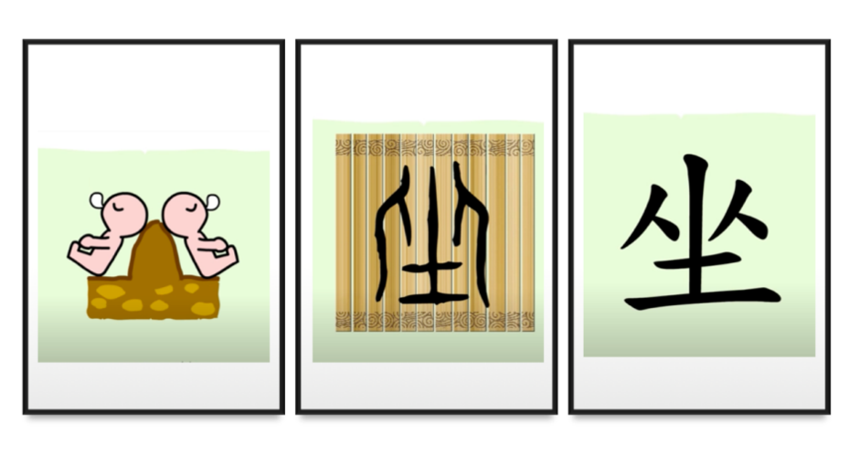 图片4:会意字"坐"
