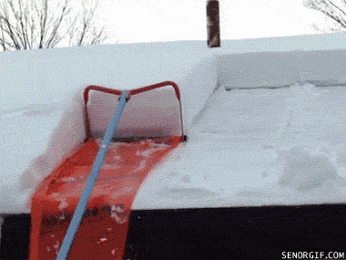 奇葩房顶除雪器 ---- 简洁实用