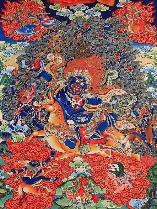 吉祥天母藏语称"班达拉姆",是藏密