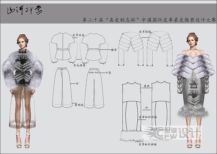 第20届真皮标志杯中国国际皮革裘皮服装设计大赛 优秀效果图奖