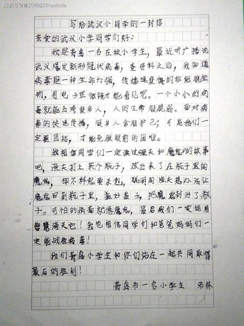 写给武汉小学同学的一封信