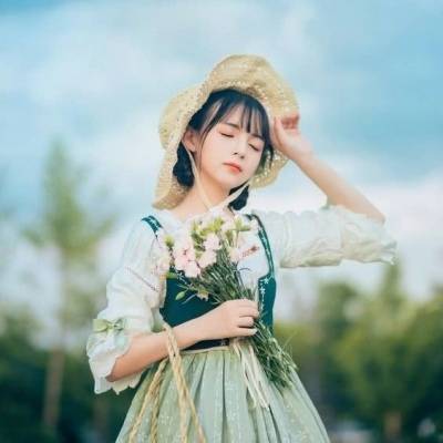 高清女头森系复古 森女系唯美意境图片