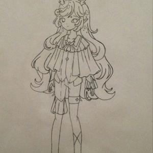 小伶魔法世界的玲玲简笔画