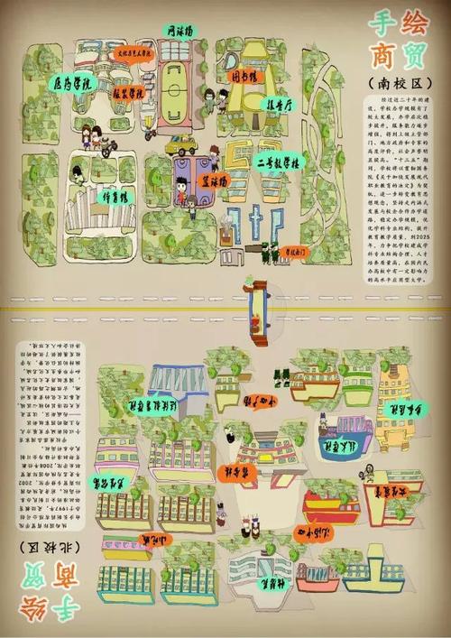 学校手绘地图设计