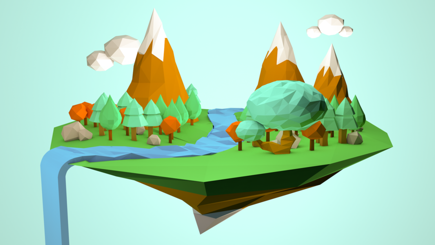 c4d lowpoly风格练习