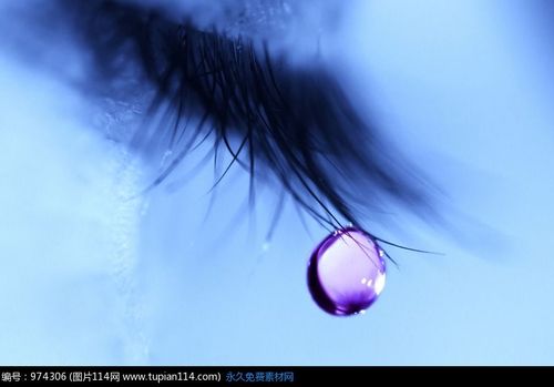 滴下一滴眼泪的眼睛