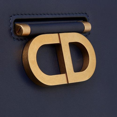 dior/迪奥 18秋冬新款cd hobo 女士深蓝色牛皮cd标志手提单肩包