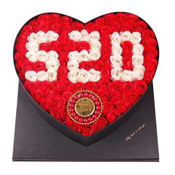 情人节礼物送女友老婆生日礼物女生 玫瑰花花束香皂花