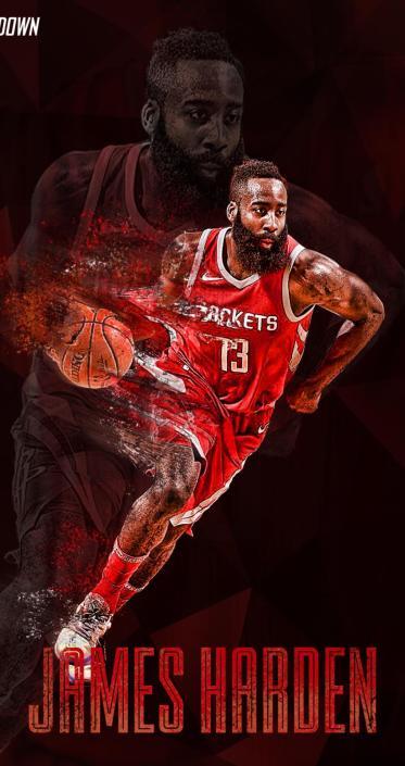 2k手机竖屏分辨率1080x2040nba篮球名星火箭队大胡子詹姆斯哈登壁纸