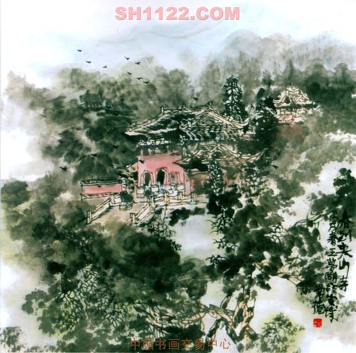 名家 王梦湖 山水 - 春到夹山