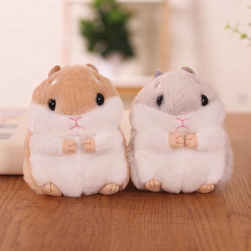 日本nekoo 呆萌 圆滚滚 吃瓜子仓鼠 毛绒玩具 钥匙扣