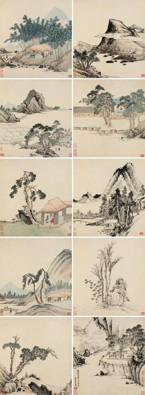 明代画家王綦山水小品,雅致清新!_手机搜狐网