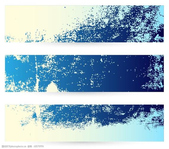 彩色泼墨背景banner横幅矢量素材