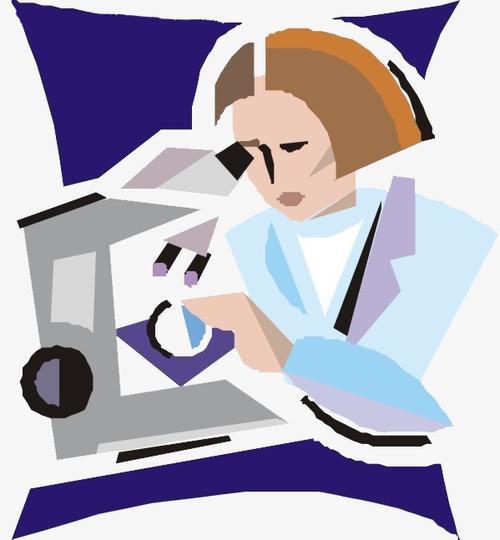 元素 >卡通女科研人员png  卡通 女科学家 科研人员 显微镜 生物 人物