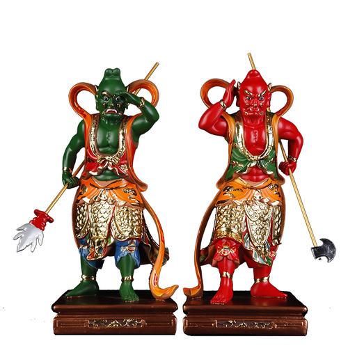 千里眼顺风耳神像妈祖护法将军道教摆件一套摆件