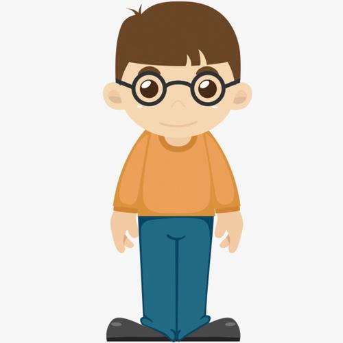 动漫戴眼镜小孩头像