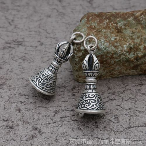 足银990藏传驱魔铃法器转运 吊坠挂件 首饰品个性订制 自加工生产