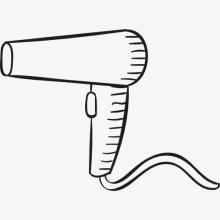 手拿吹风机简笔画