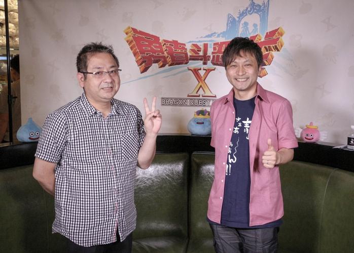 《dqx》制作人齐藤阳介(左)和《dqx》技术总监青山公士(右)