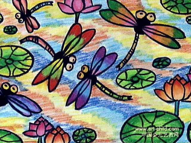 蜻蜓儿童画5幅