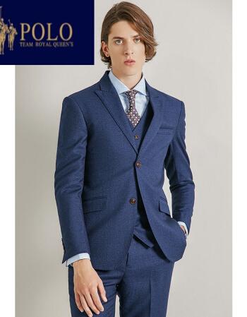 皇家保罗旗舰官方店高端简约夏季西装男套装新郎结婚婚礼西服套装男士