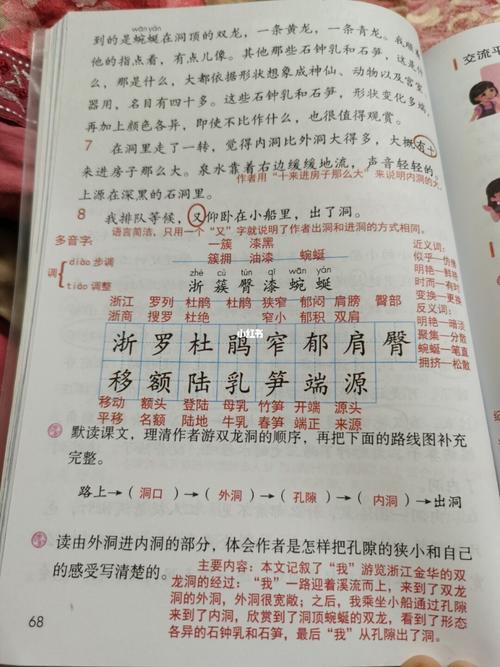 四年级第17课笔记_双龙洞风景区_教育_小学教育