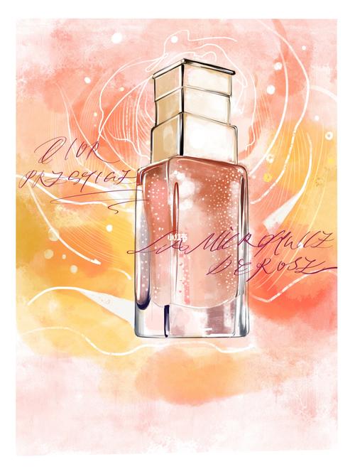 dior prestige_迪奥怎么样_插画_dior香水_我是原创插画师_文化_绘画