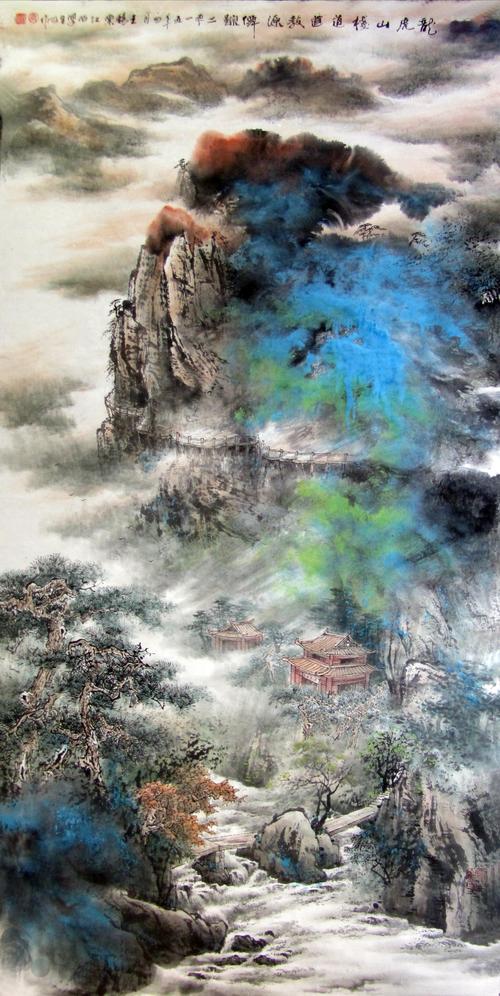 王锡棠泼墨泼彩山水画, 作品赏析