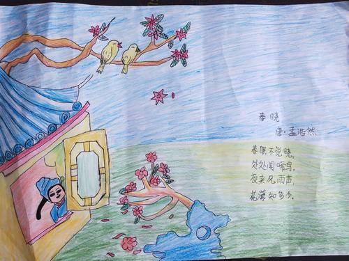 【践行新教育】画中藏诗句 诗在画中游-----嵩县第一实验小学"春之韵"