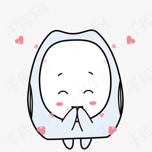 卡通可爱的开心飞吻表情插画免抠