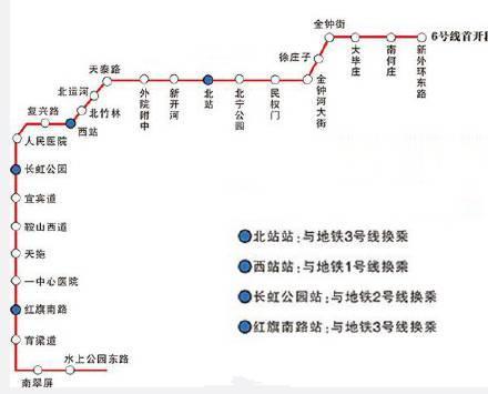 天津地铁6号线路图_天津地铁六号线各站点