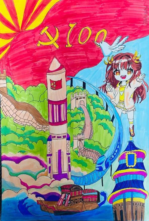 投稿展示 | 琴台大剧院喜迎建党100周年少儿绘画作品征集时间即将截止