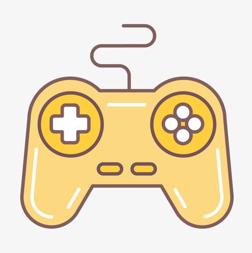 黄色手绘游戏机元素