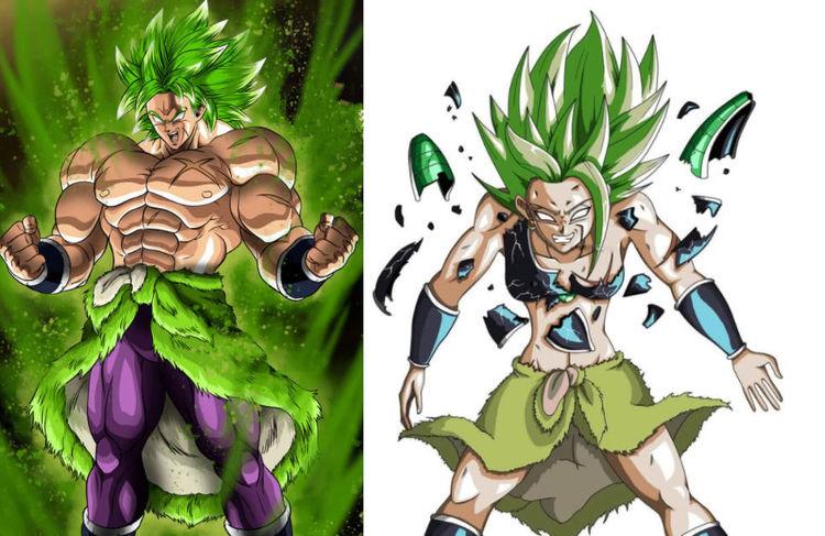 原创假如七龙珠里的猛男变成女性沙鲁变成美女而弗利萨好萌