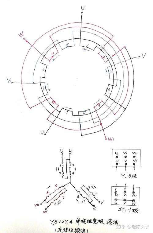 一,4极电机的一般接线方式