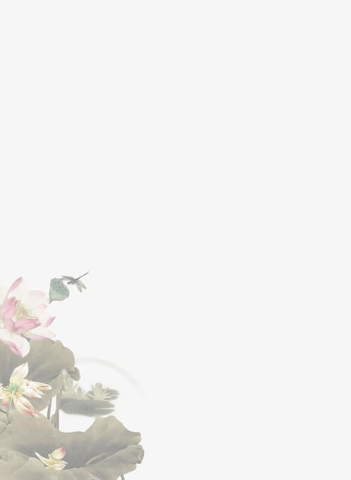 水墨荷花背景免抠素材免费下载_觅元素51yuansu.com