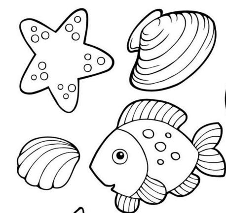 海底世界儿童画图片_海底动物儿童绘画图集