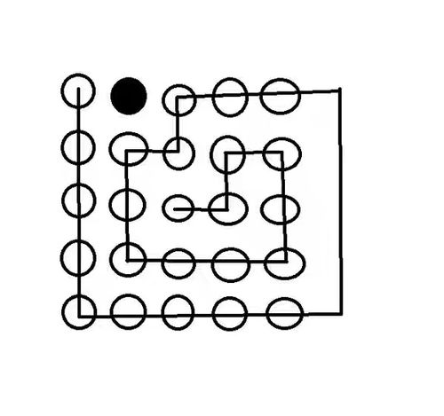 25个圆圈和一个黑圈的图怎么解,视频