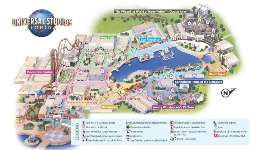 佛罗里达环球影城丨导览图△环球冒险岛丨导览图△火山湾水乐园丨