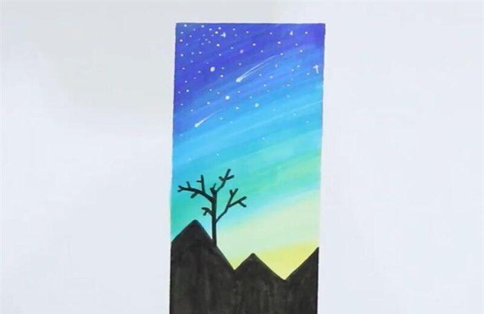 马克笔星空的画法