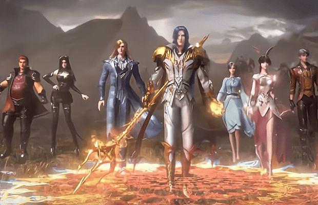 嘉峪关之战被用游戏还原,唐三百万年魂环首战,金色光芒无比耀眼